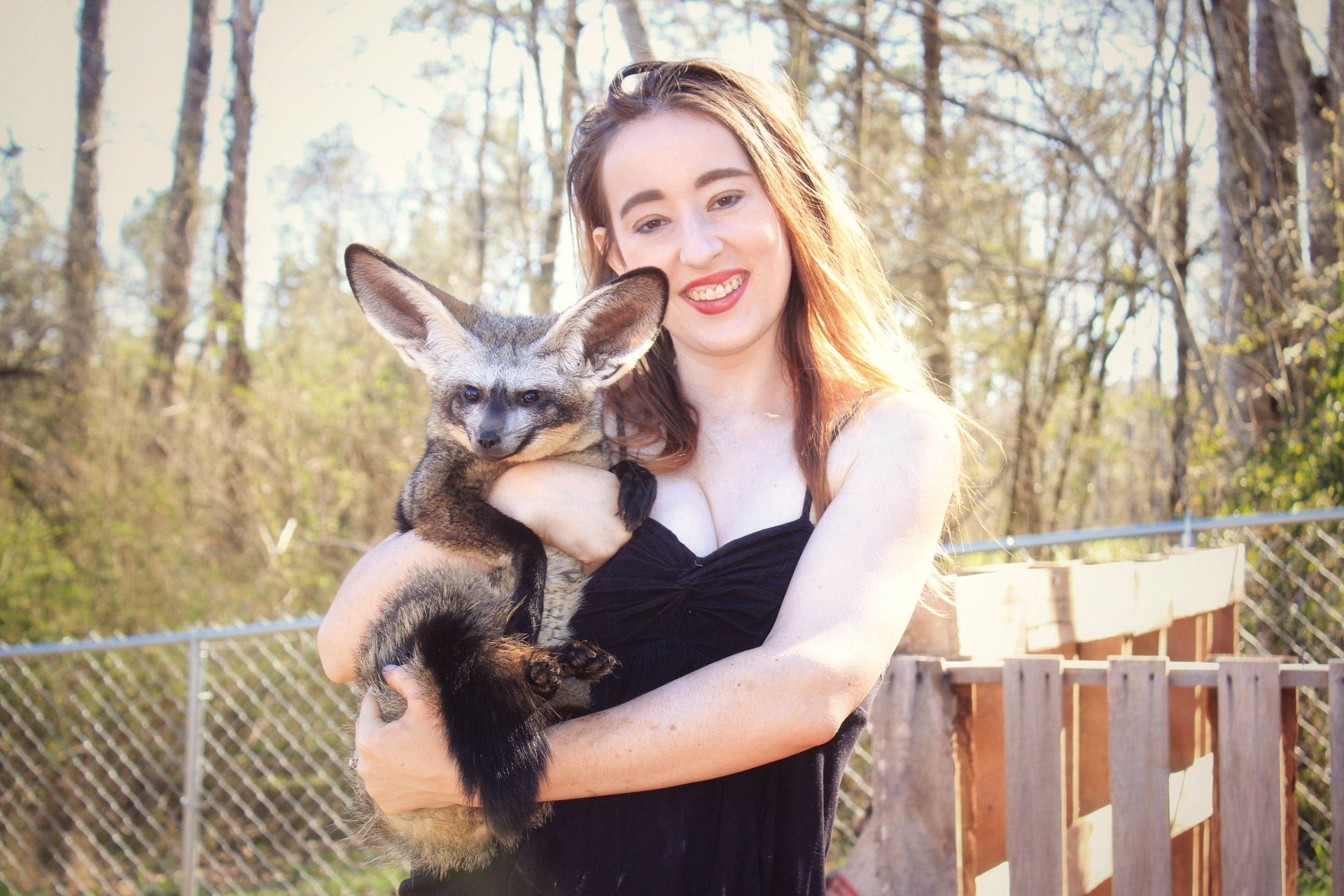 Lauren Elizabeth working with a dog during a training session